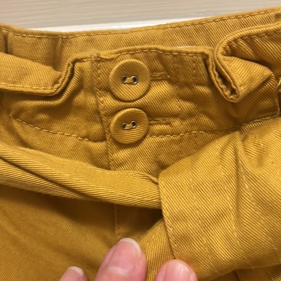 15. Everly Paper Bag Shorts in Marigold, Various Sizes - Picture 7 of 13